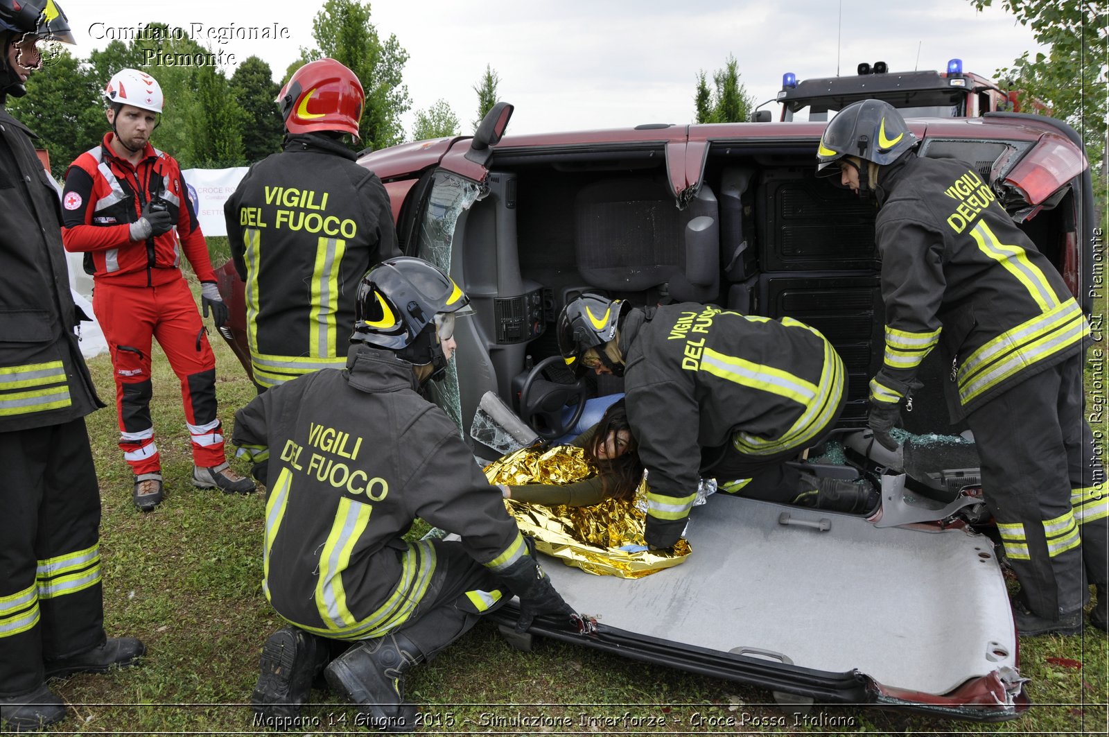 Mappano 14 Giugno 2015 - Simulazione Interforze - Croce Rossa Italiana- Comitato Regionale del Piemonte