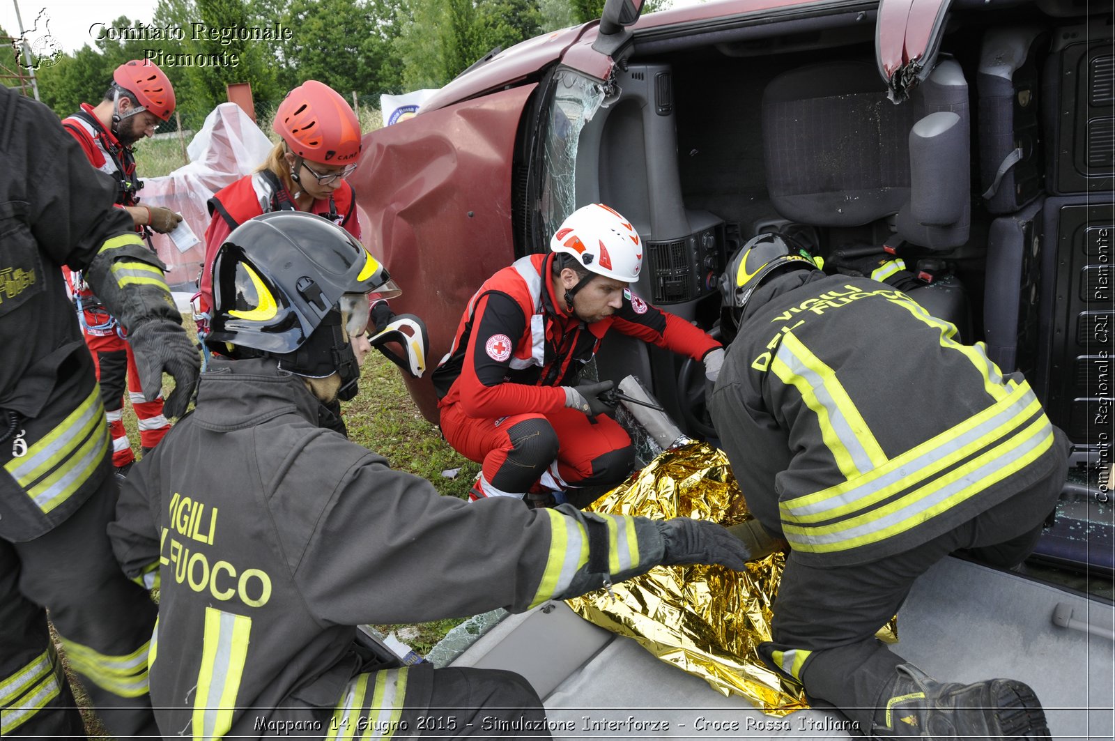 Mappano 14 Giugno 2015 - Simulazione Interforze - Croce Rossa Italiana- Comitato Regionale del Piemonte