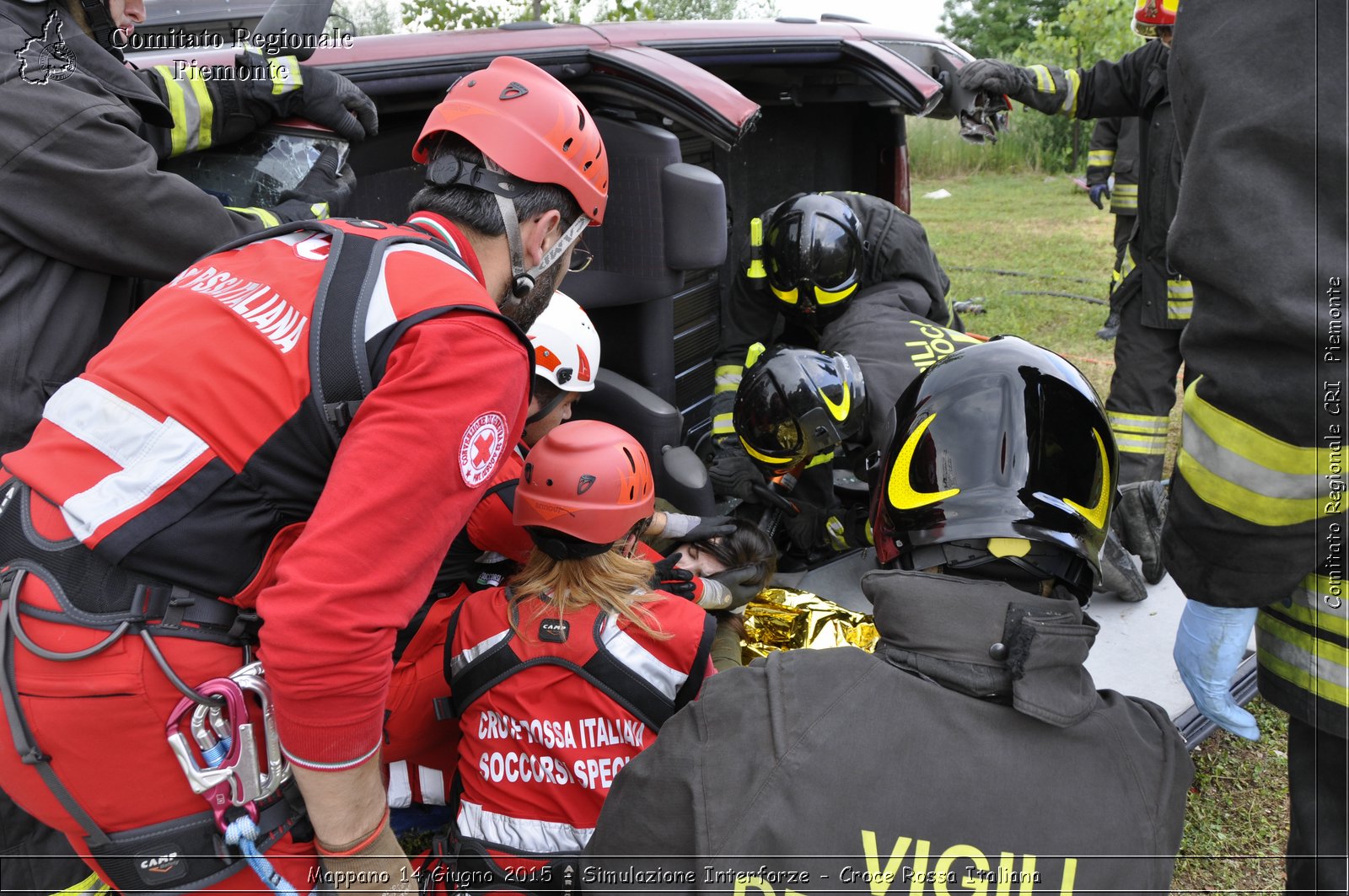 Mappano 14 Giugno 2015 - Simulazione Interforze - Croce Rossa Italiana- Comitato Regionale del Piemonte