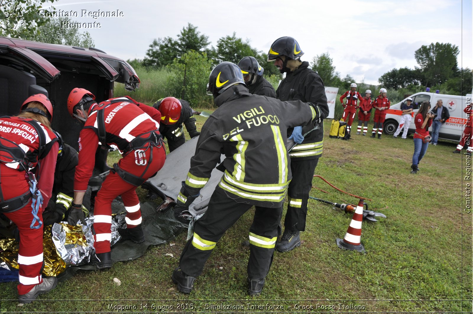 Mappano 14 Giugno 2015 - Simulazione Interforze - Croce Rossa Italiana- Comitato Regionale del Piemonte