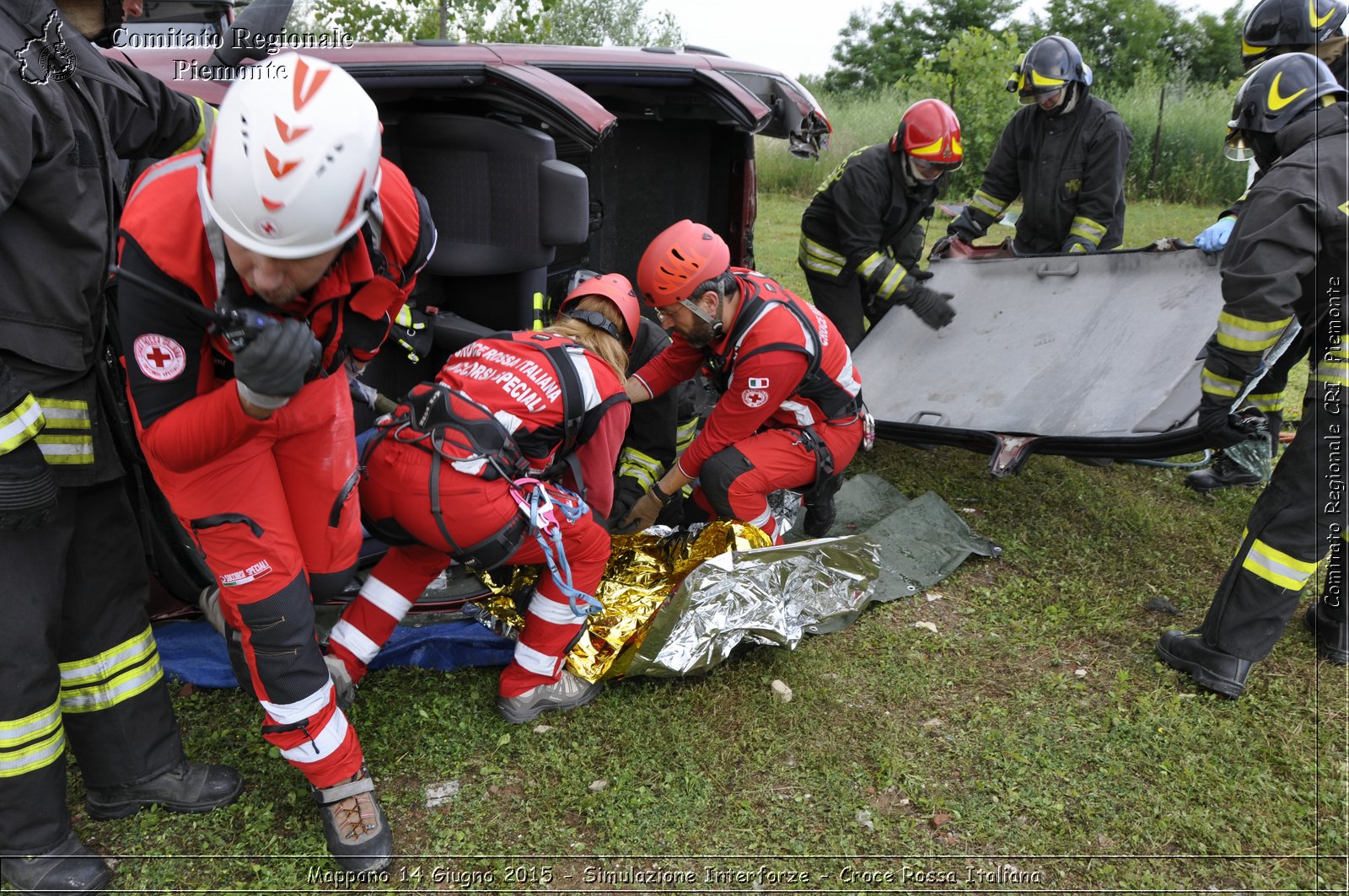 Mappano 14 Giugno 2015 - Simulazione Interforze - Croce Rossa Italiana- Comitato Regionale del Piemonte