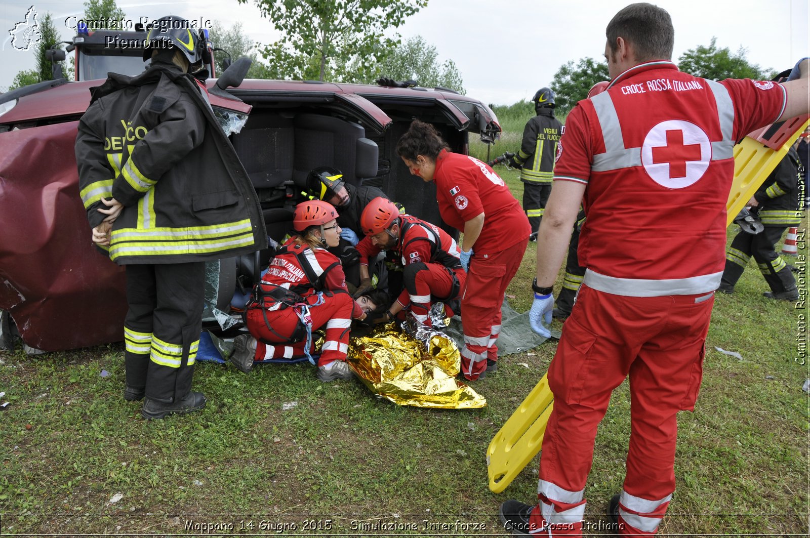 Mappano 14 Giugno 2015 - Simulazione Interforze - Croce Rossa Italiana- Comitato Regionale del Piemonte