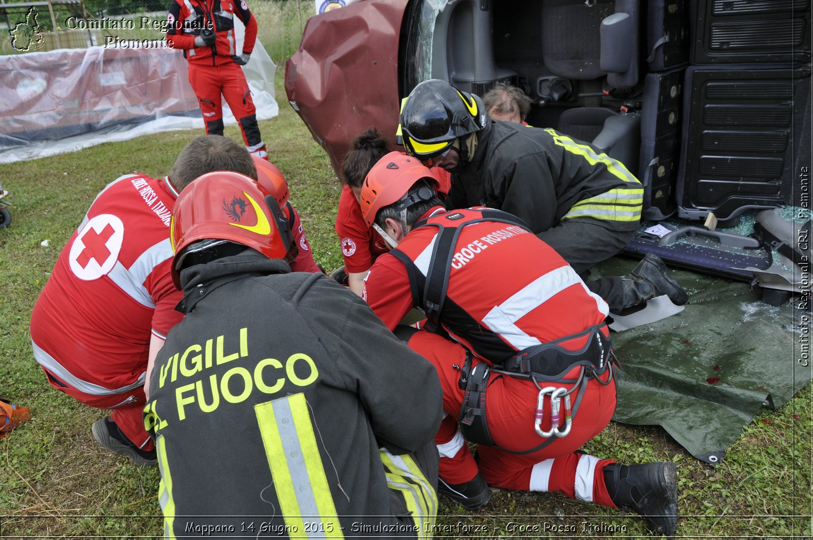 Mappano 14 Giugno 2015 - Simulazione Interforze - Croce Rossa Italiana- Comitato Regionale del Piemonte