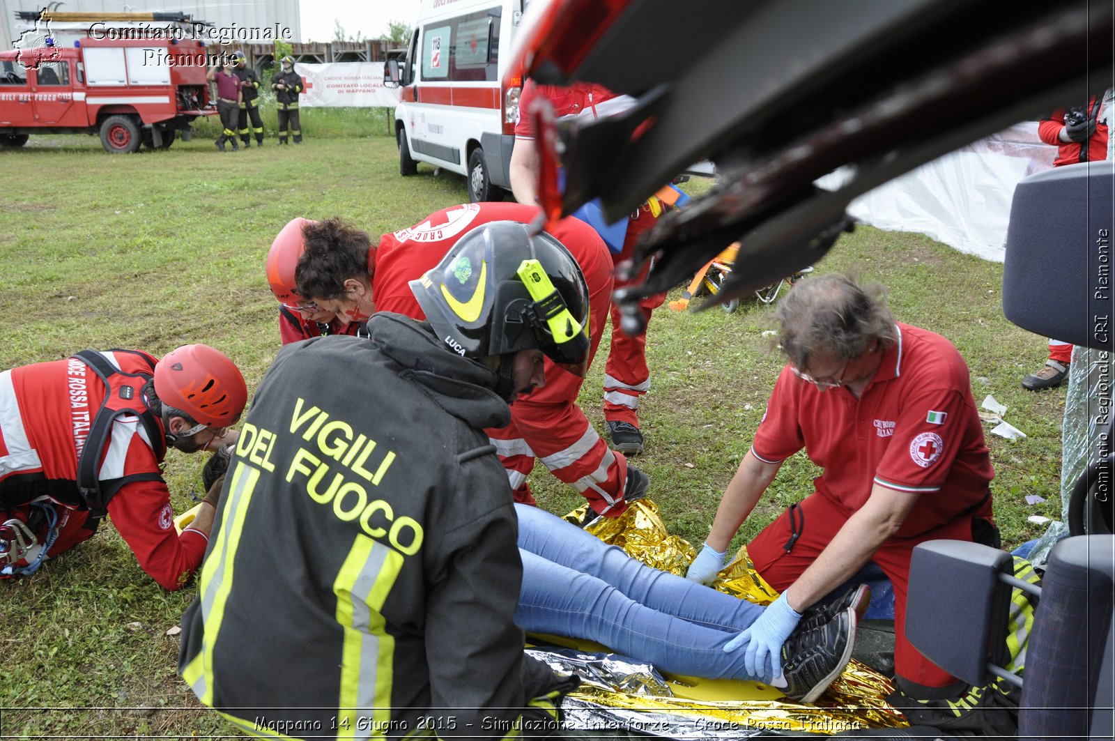 Mappano 14 Giugno 2015 - Simulazione Interforze - Croce Rossa Italiana- Comitato Regionale del Piemonte