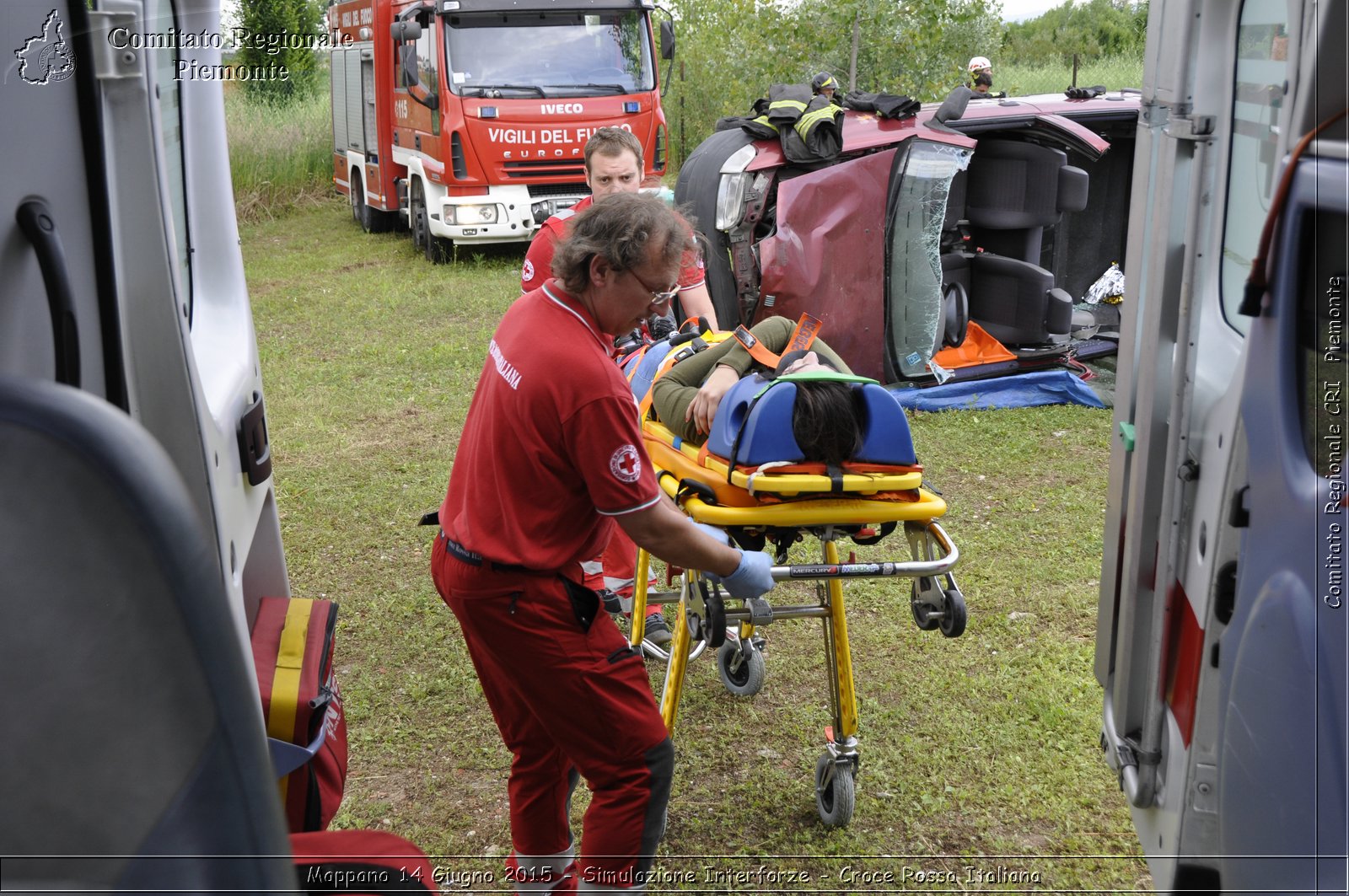 Mappano 14 Giugno 2015 - Simulazione Interforze - Croce Rossa Italiana- Comitato Regionale del Piemonte