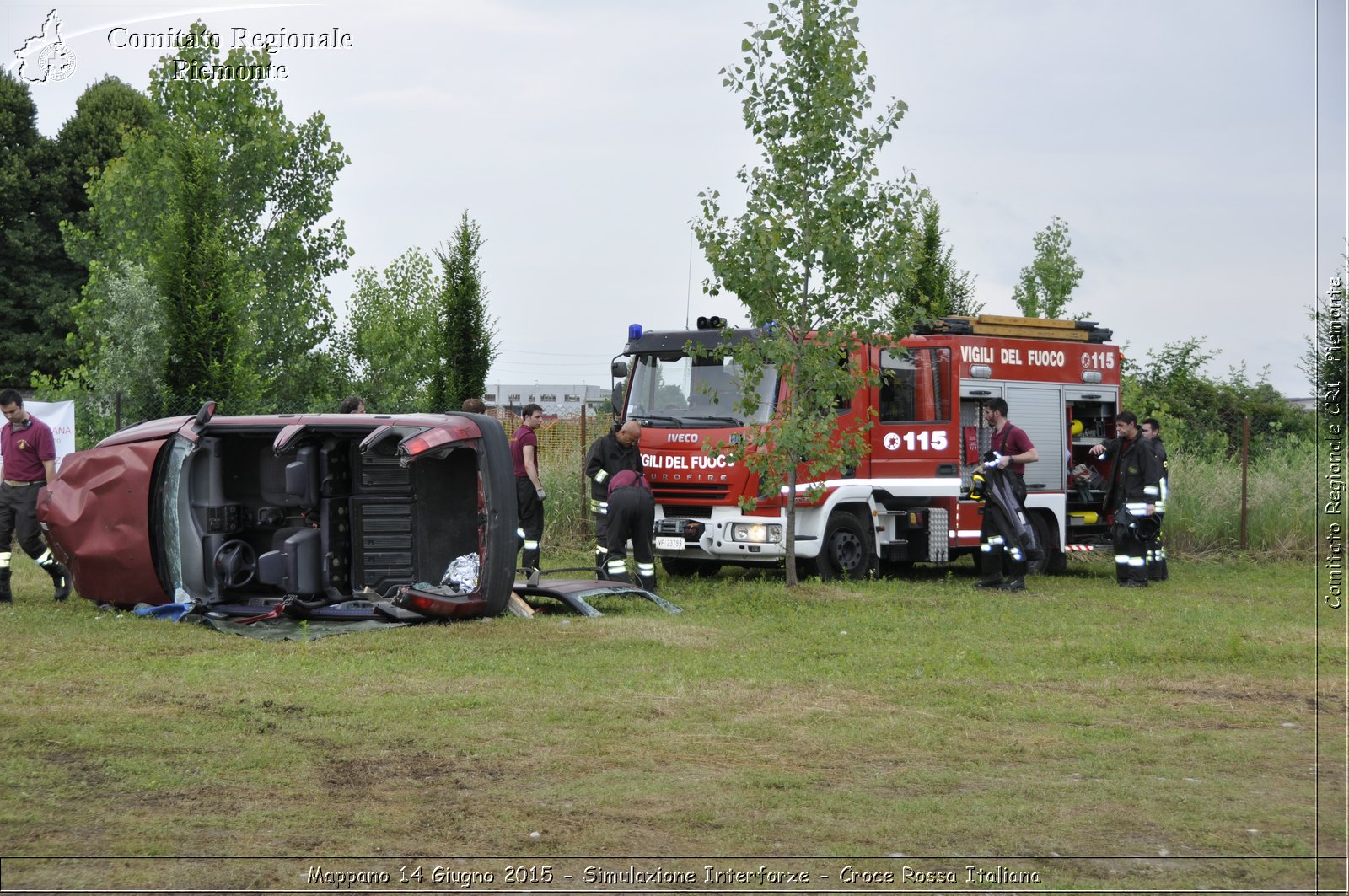 Mappano 14 Giugno 2015 - Simulazione Interforze - Croce Rossa Italiana- Comitato Regionale del Piemonte