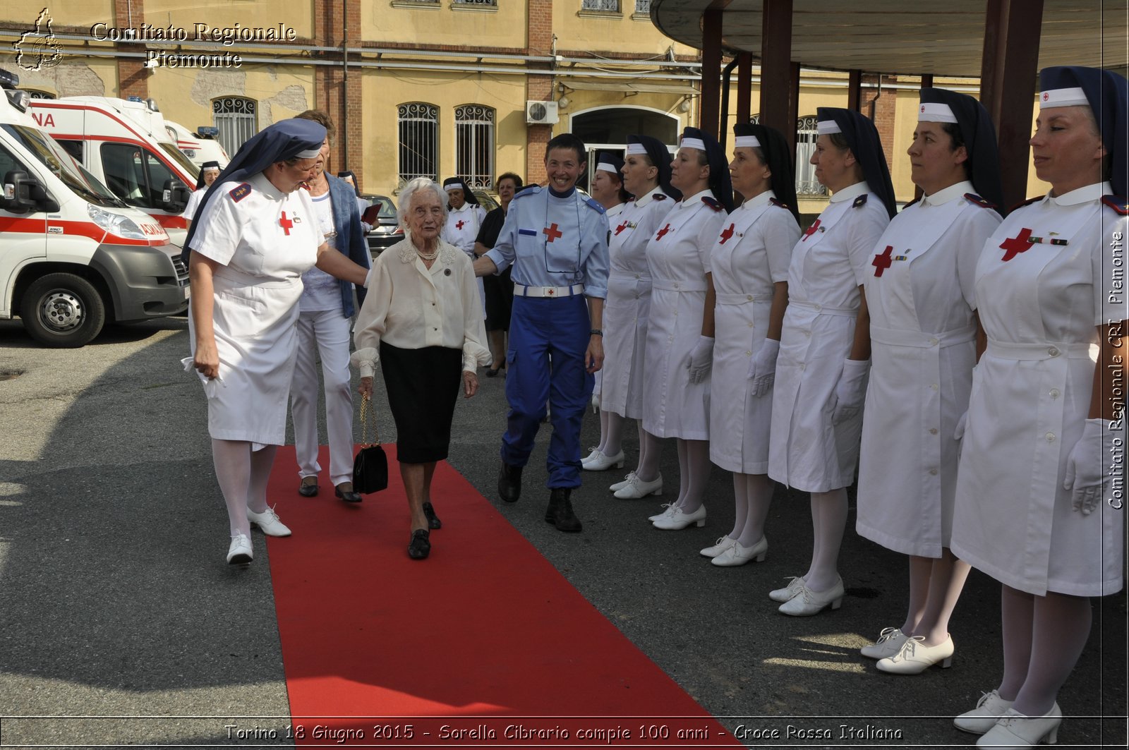 Torino 18 Giugno 2015 - Sorella Cibrario compie 100 anni - Croce Rossa Italiana- Comitato Regionale del Piemonte