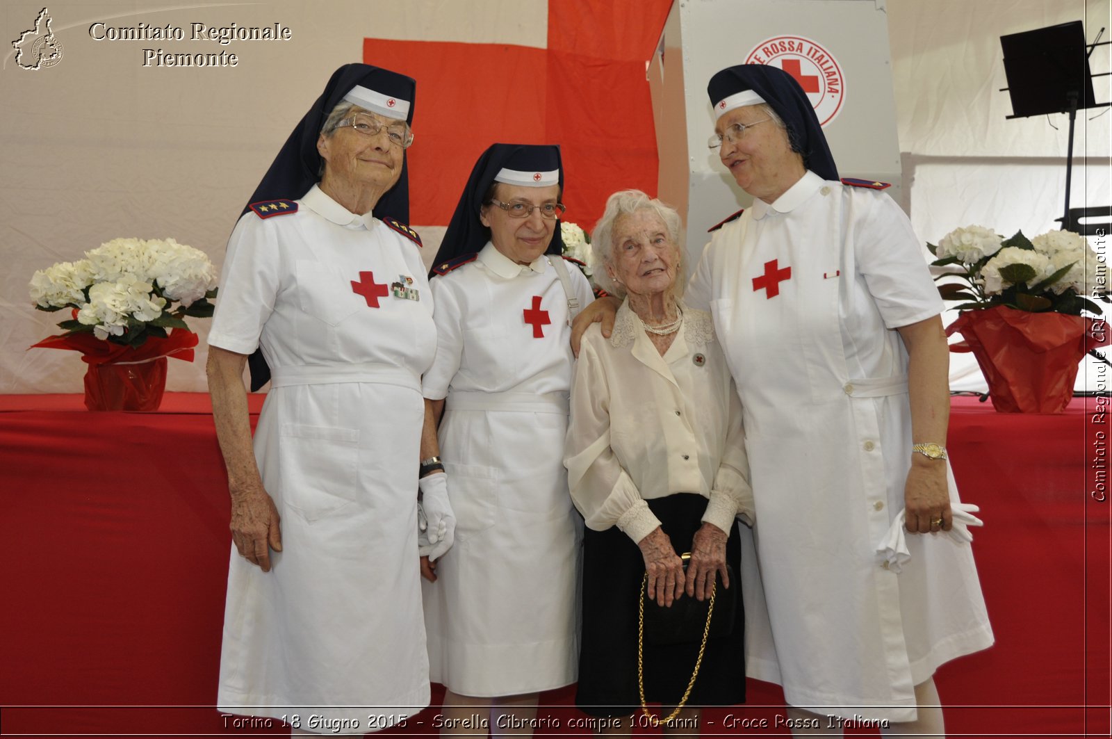 Torino 18 Giugno 2015 - Sorella Cibrario compie 100 anni - Croce Rossa Italiana- Comitato Regionale del Piemonte