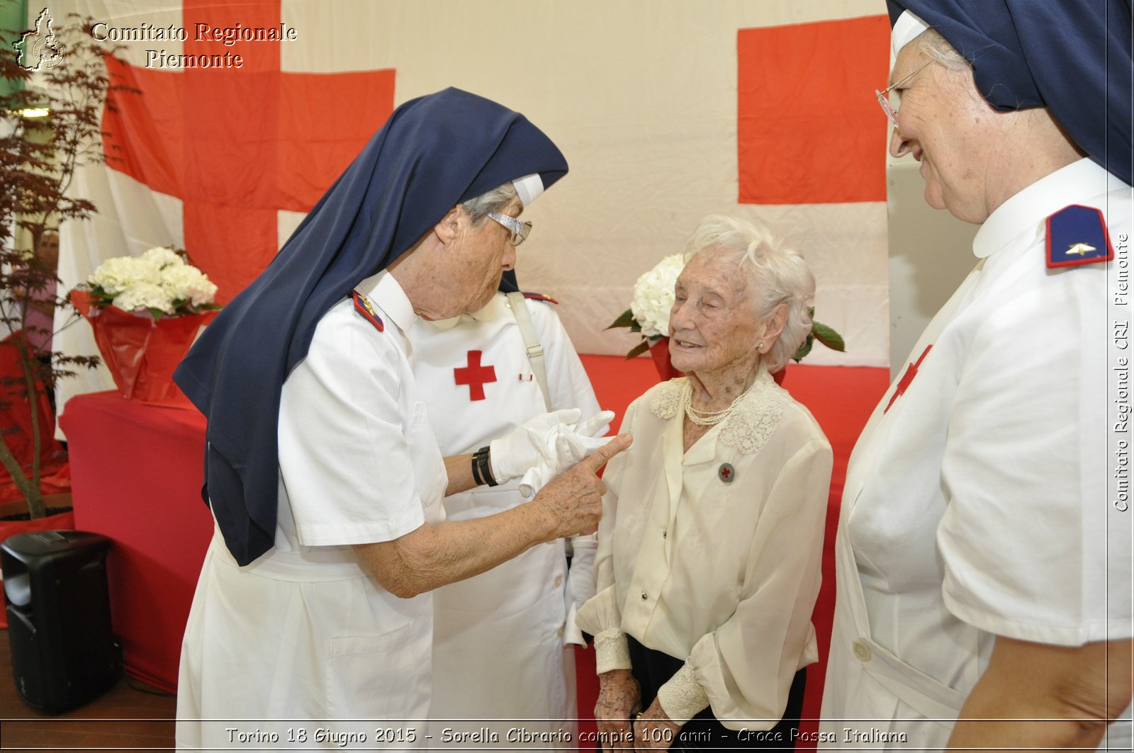 Torino 18 Giugno 2015 - Sorella Cibrario compie 100 anni - Croce Rossa Italiana- Comitato Regionale del Piemonte