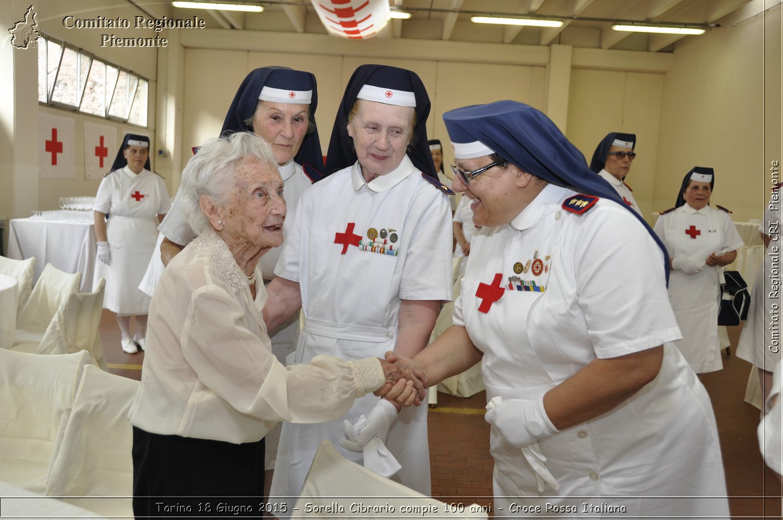 Torino 18 Giugno 2015 - Sorella Cibrario compie 100 anni - Croce Rossa Italiana- Comitato Regionale del Piemonte