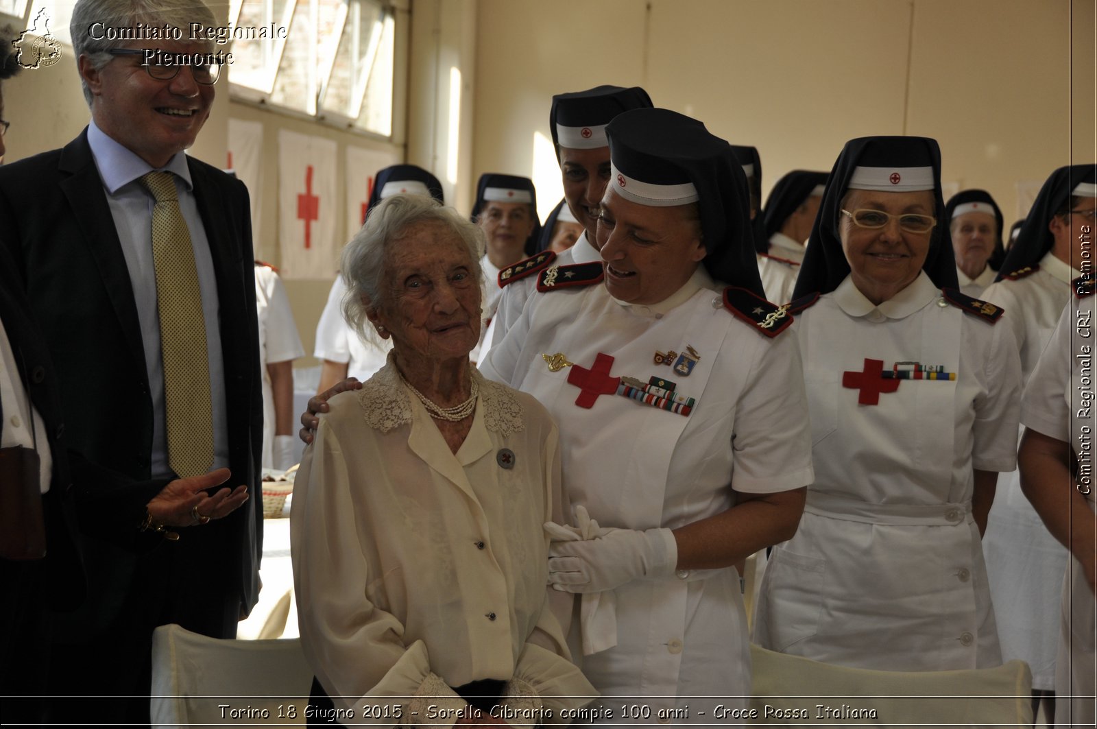 Torino 18 Giugno 2015 - Sorella Cibrario compie 100 anni - Croce Rossa Italiana- Comitato Regionale del Piemonte