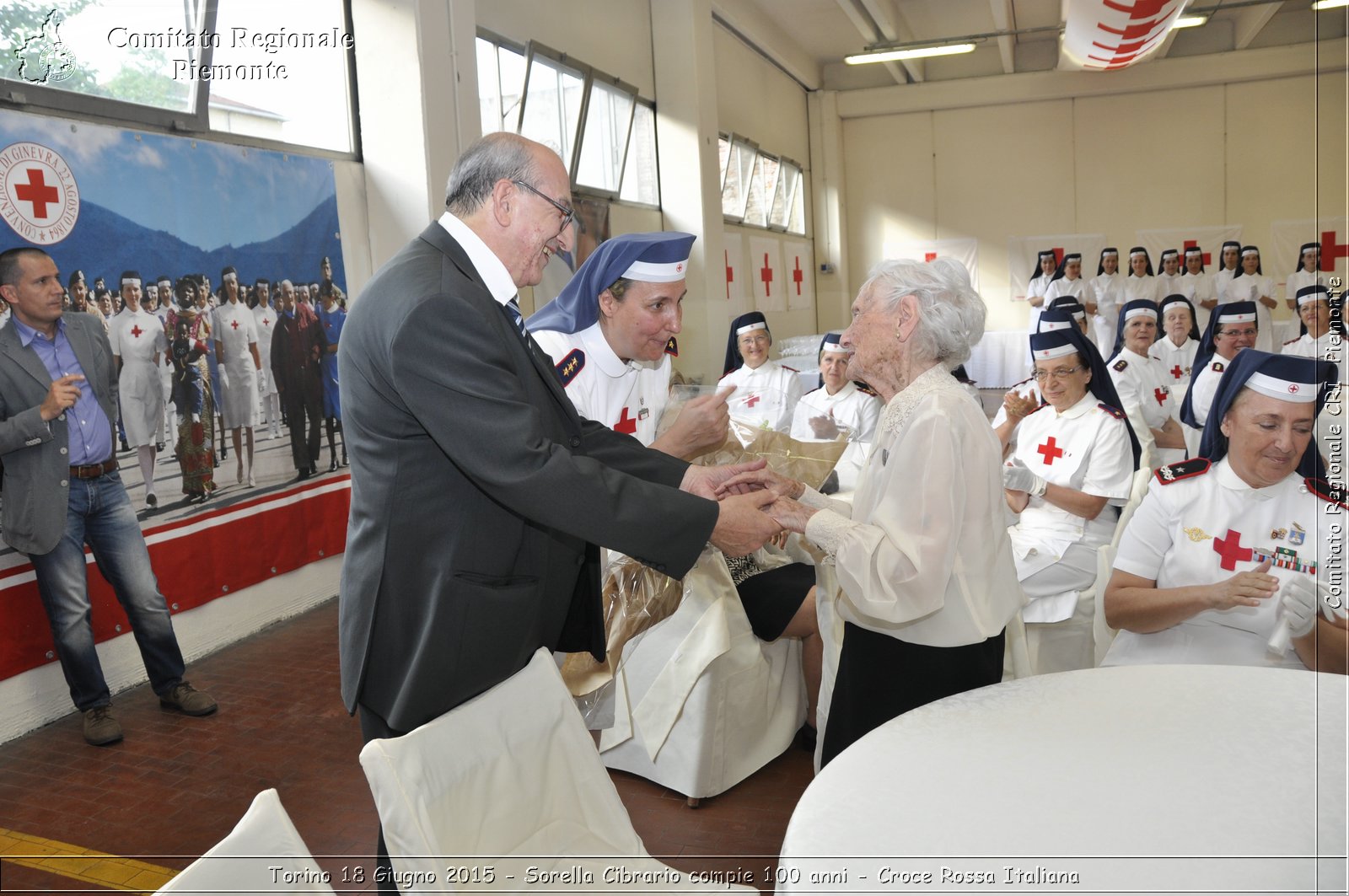 Torino 18 Giugno 2015 - Sorella Cibrario compie 100 anni - Croce Rossa Italiana- Comitato Regionale del Piemonte