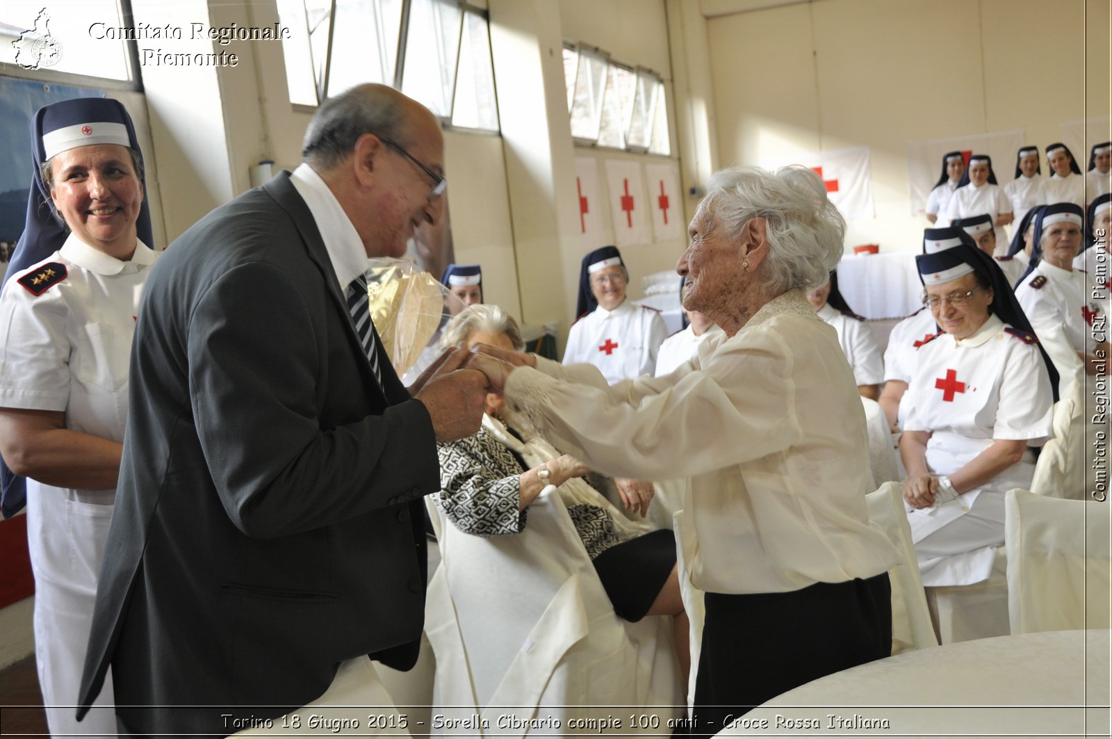 Torino 18 Giugno 2015 - Sorella Cibrario compie 100 anni - Croce Rossa Italiana- Comitato Regionale del Piemonte