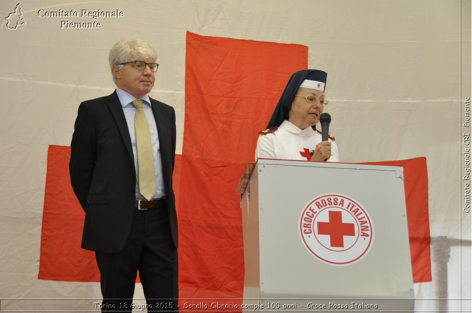 Torino 18 Giugno 2015 - Sorella Cibrario compie 100 anni - Croce Rossa Italiana- Comitato Regionale del Piemonte