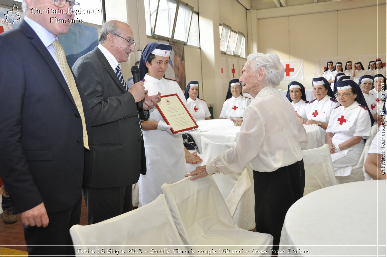 Torino 18 Giugno 2015 - Sorella Cibrario compie 100 anni - Croce Rossa Italiana- Comitato Regionale del Piemonte