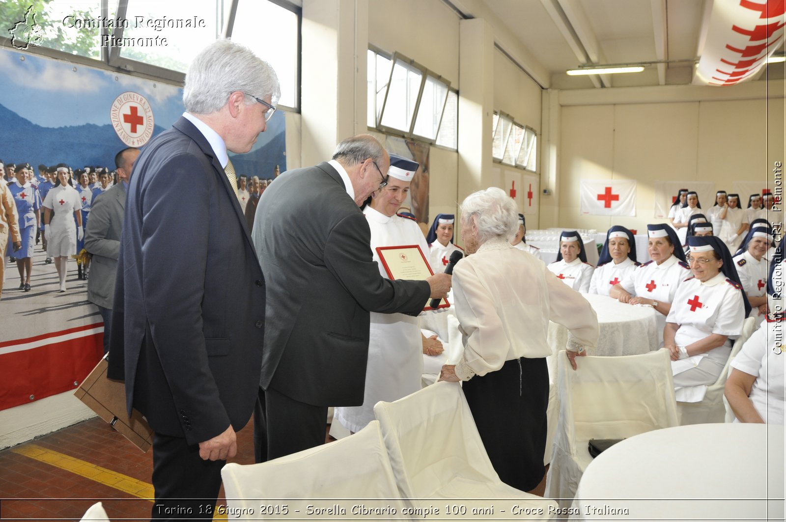 Torino 18 Giugno 2015 - Sorella Cibrario compie 100 anni - Croce Rossa Italiana- Comitato Regionale del Piemonte