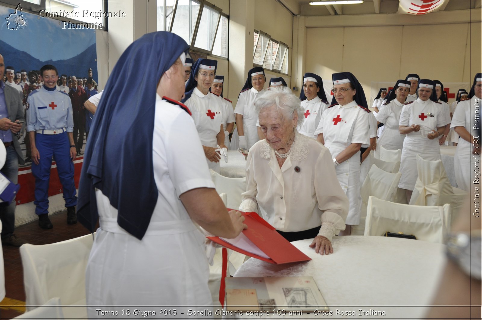 Torino 18 Giugno 2015 - Sorella Cibrario compie 100 anni - Croce Rossa Italiana- Comitato Regionale del Piemonte