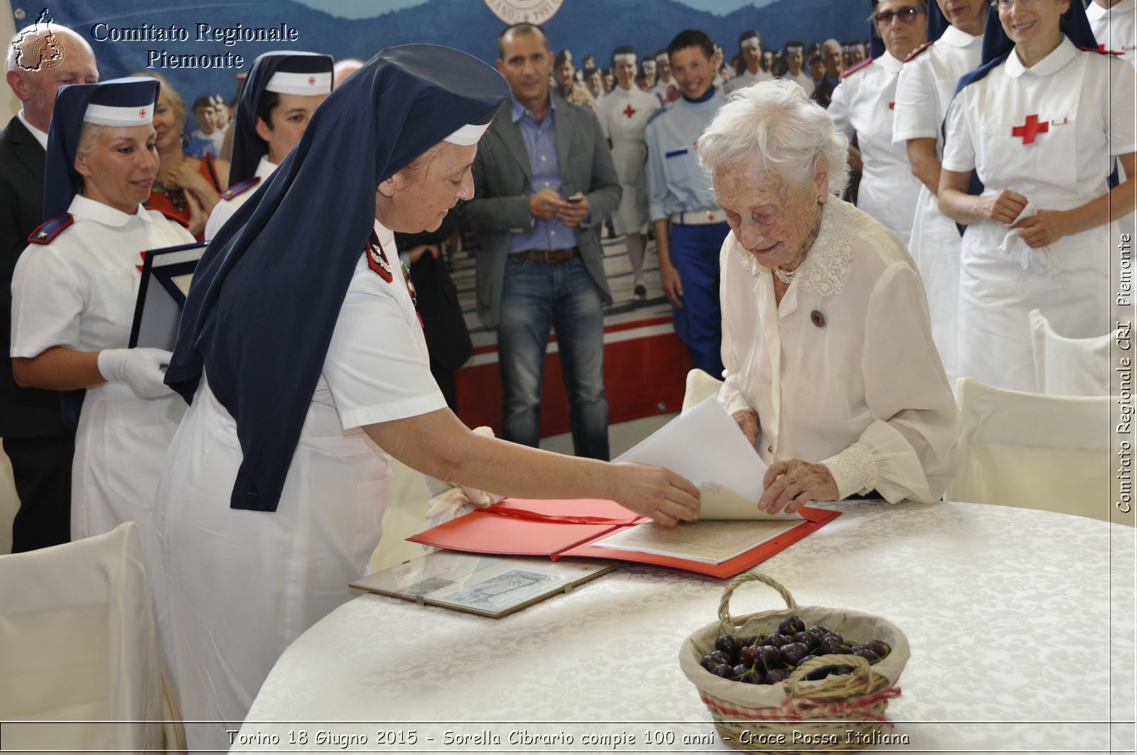 Torino 18 Giugno 2015 - Sorella Cibrario compie 100 anni - Croce Rossa Italiana- Comitato Regionale del Piemonte