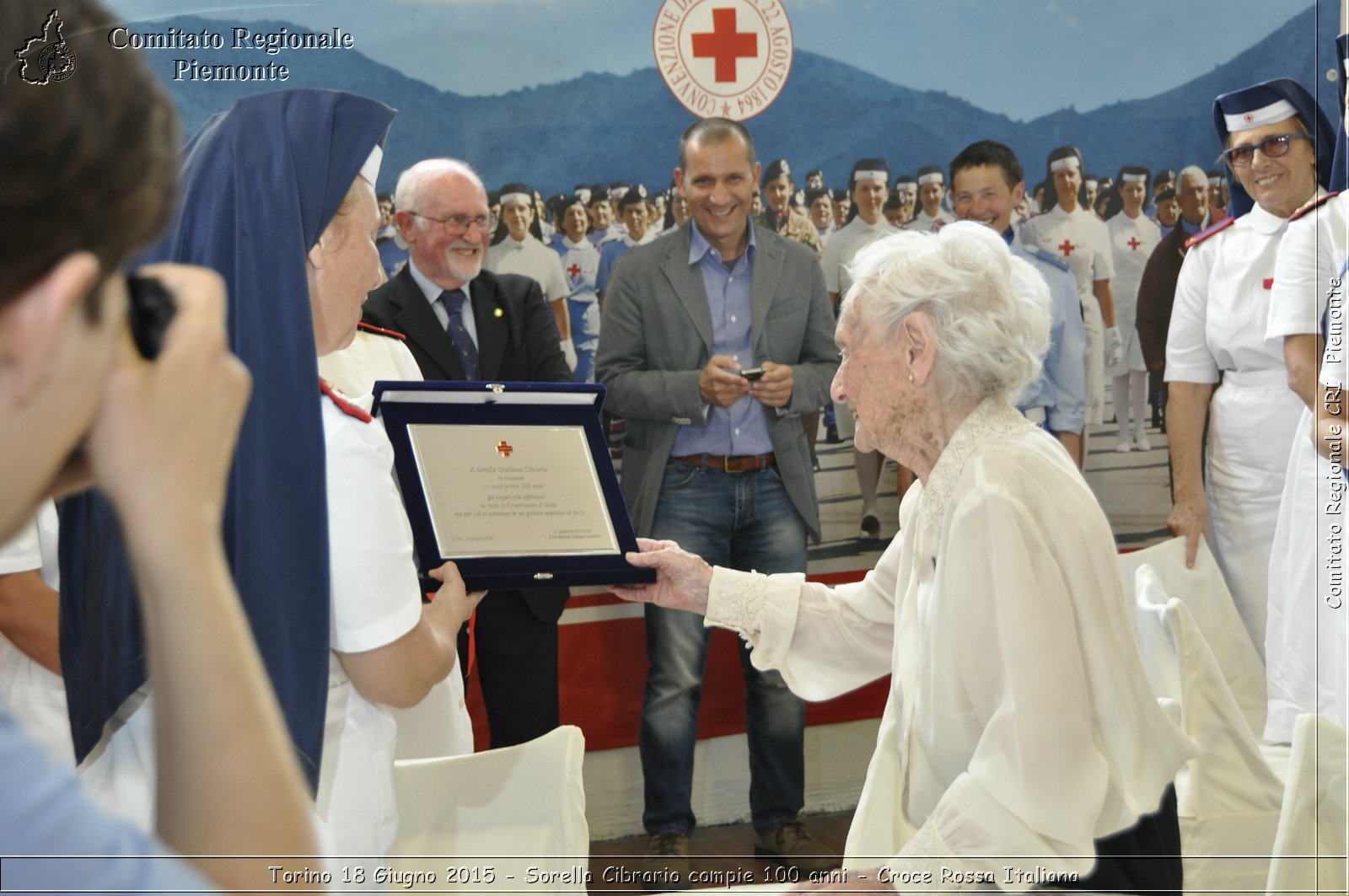 Torino 18 Giugno 2015 - Sorella Cibrario compie 100 anni - Croce Rossa Italiana- Comitato Regionale del Piemonte