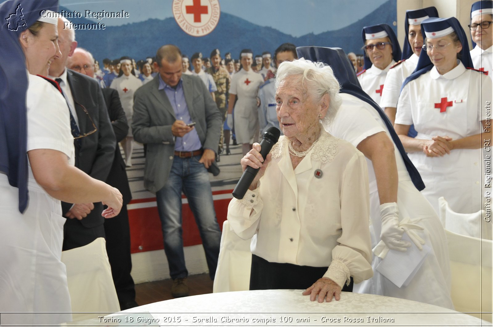 Torino 18 Giugno 2015 - Sorella Cibrario compie 100 anni - Croce Rossa Italiana- Comitato Regionale del Piemonte