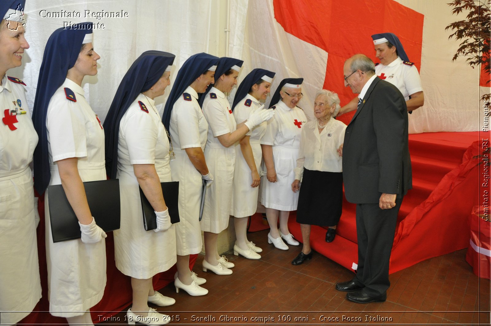 Torino 18 Giugno 2015 - Sorella Cibrario compie 100 anni - Croce Rossa Italiana- Comitato Regionale del Piemonte