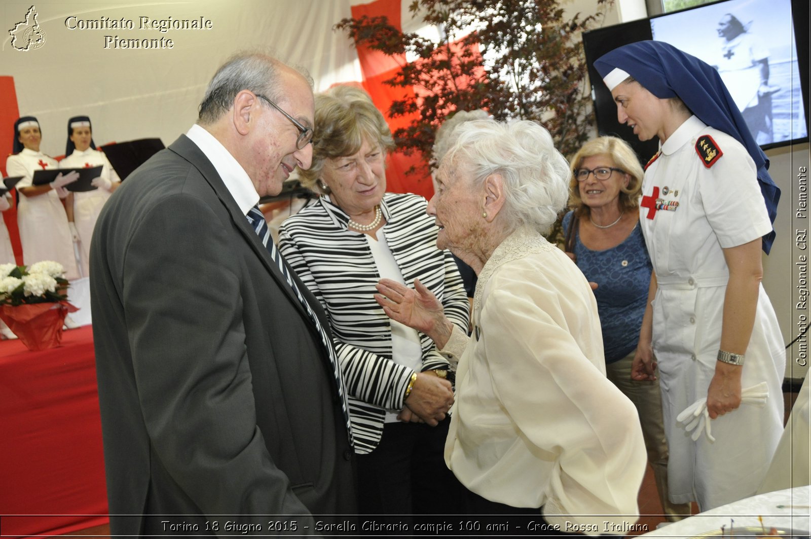 Torino 18 Giugno 2015 - Sorella Cibrario compie 100 anni - Croce Rossa Italiana- Comitato Regionale del Piemonte