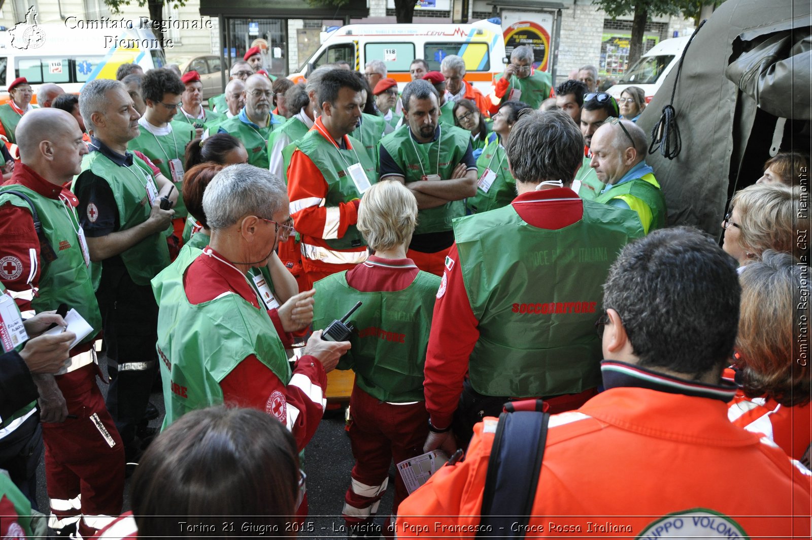 Torino 21 Giugno 2015 - La visita di Papa Francesco - Croce Rossa Italiana- Comitato Regionale del Piemonte