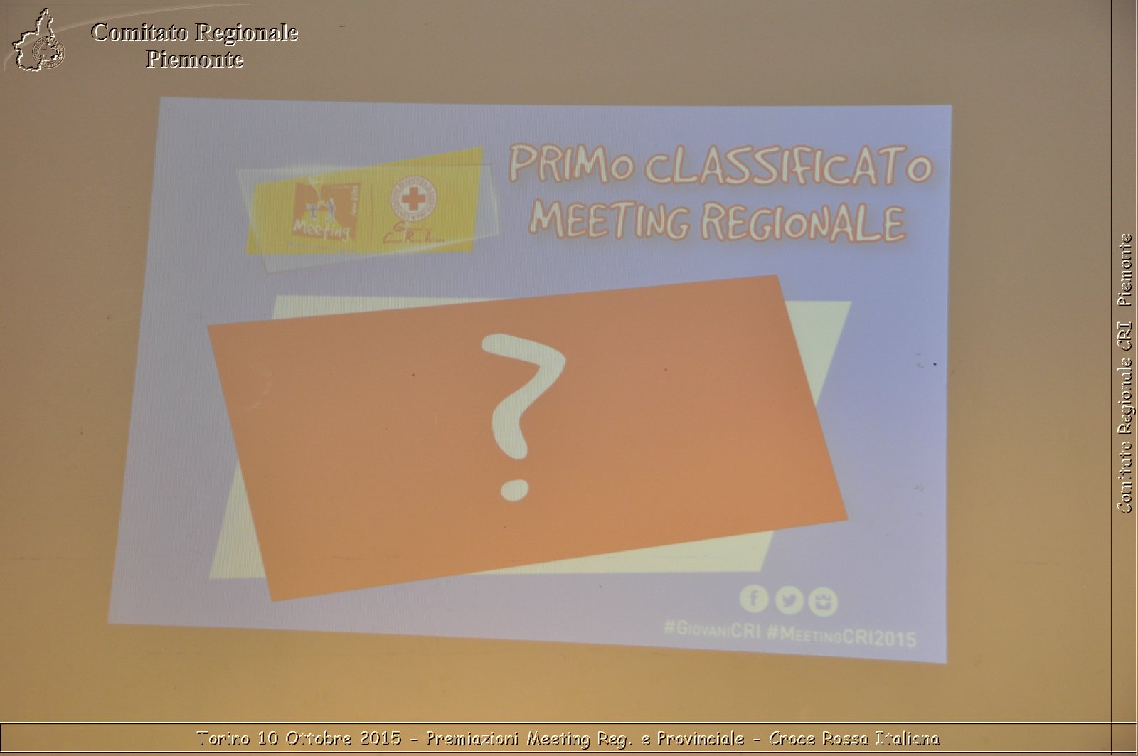 Torino 10 Ottobre 2015 - Premiazioni Meeting Reg e Provinciale - Croce Rossa Italiana- Comitato Regionale del Piemonte