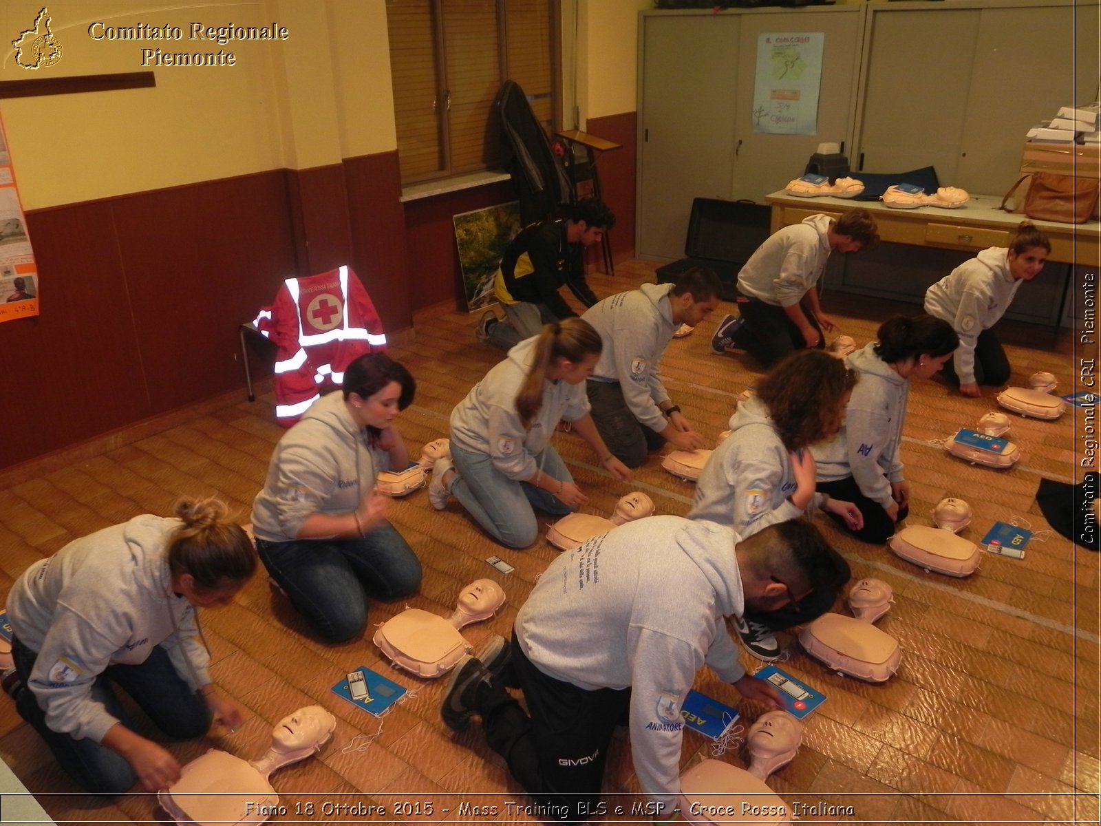 Fiano 18 Ottobre 2015 - Mass Training BLS e MSP - Croce Rossa Italiana- Comitato Regionale del Piemonte