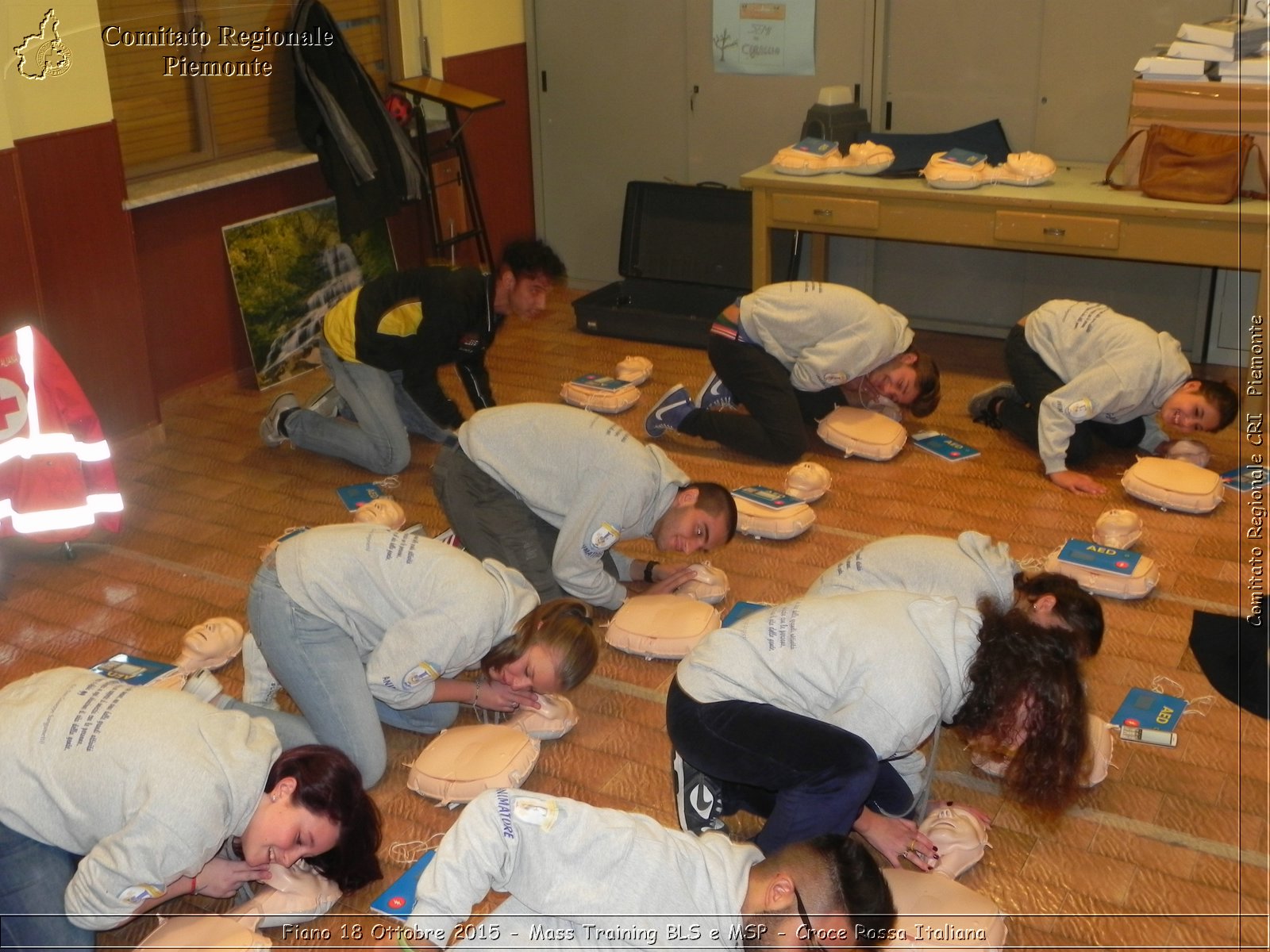 Fiano 18 Ottobre 2015 - Mass Training BLS e MSP - Croce Rossa Italiana- Comitato Regionale del Piemonte