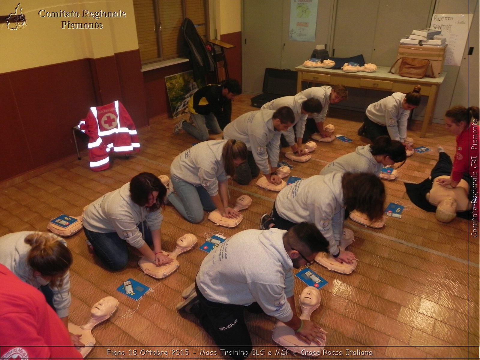 Fiano 18 Ottobre 2015 - Mass Training BLS e MSP - Croce Rossa Italiana- Comitato Regionale del Piemonte