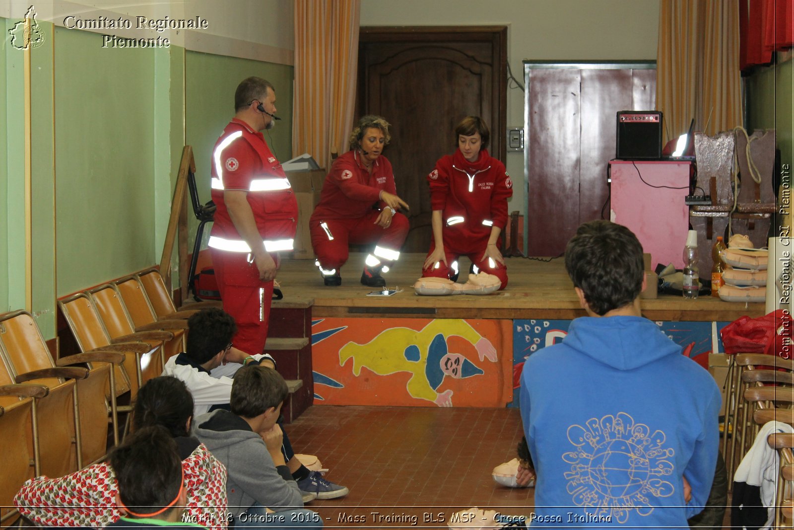 Mathi 18 Ottobre 2015 - Mass Training BLS MSP - Croce Rossa Italiana- Comitato Regionale del Piemonte