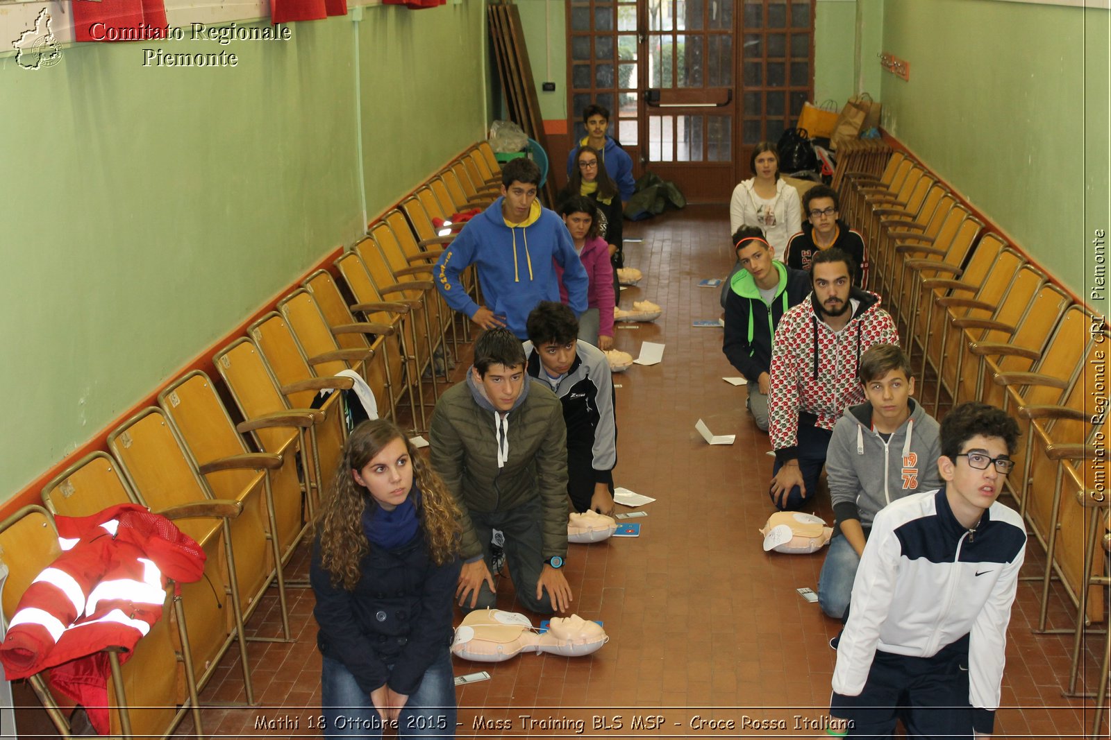 Mathi 18 Ottobre 2015 - Mass Training BLS MSP - Croce Rossa Italiana- Comitato Regionale del Piemonte