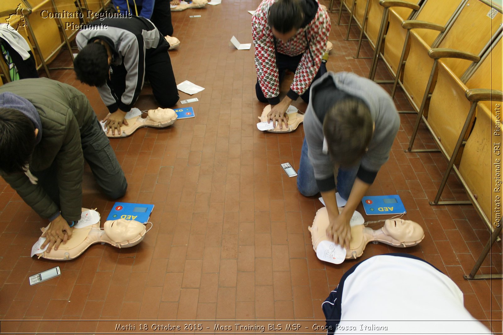 Mathi 18 Ottobre 2015 - Mass Training BLS MSP - Croce Rossa Italiana- Comitato Regionale del Piemonte