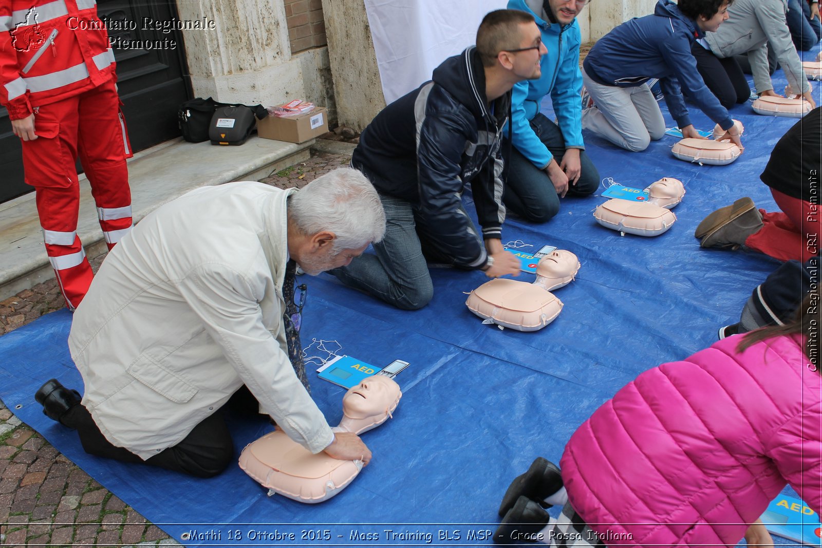 Mathi 18 Ottobre 2015 - Mass Training BLS MSP - Croce Rossa Italiana- Comitato Regionale del Piemonte