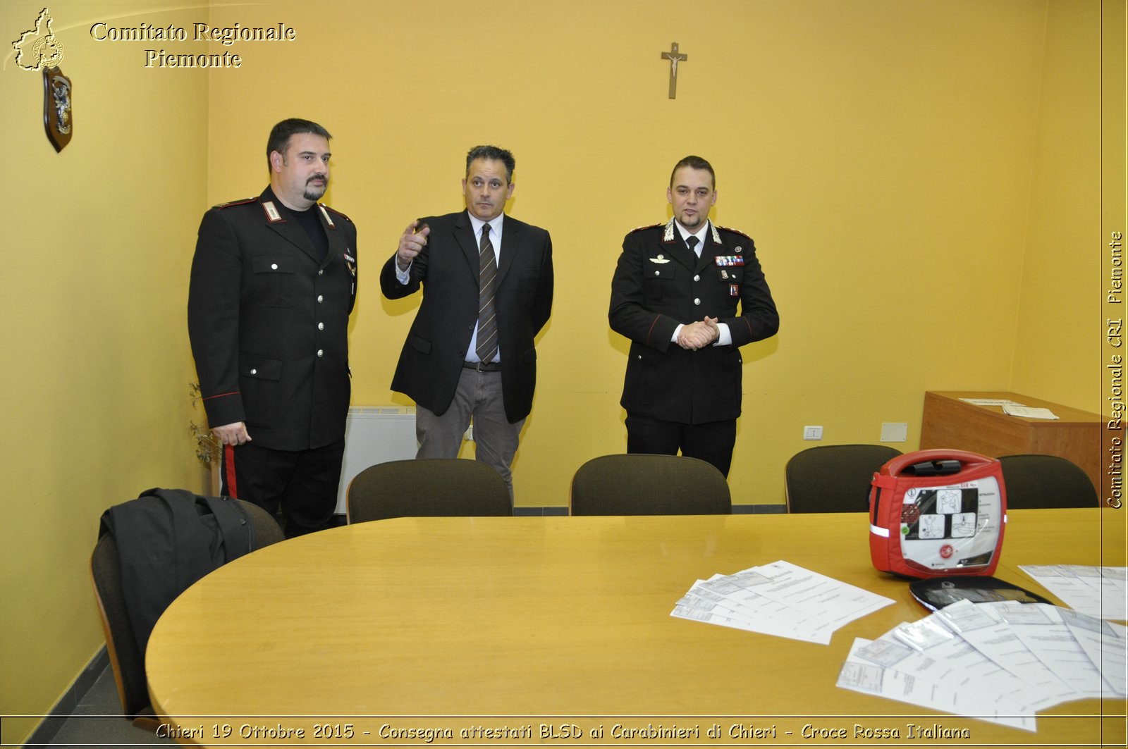 Chieri 19 Ottobre 2015 - Consegna attestati BLSD ai Carabinieri di Chieri - Croce Rossa Italiana- Comitato Regionale del Piemonte