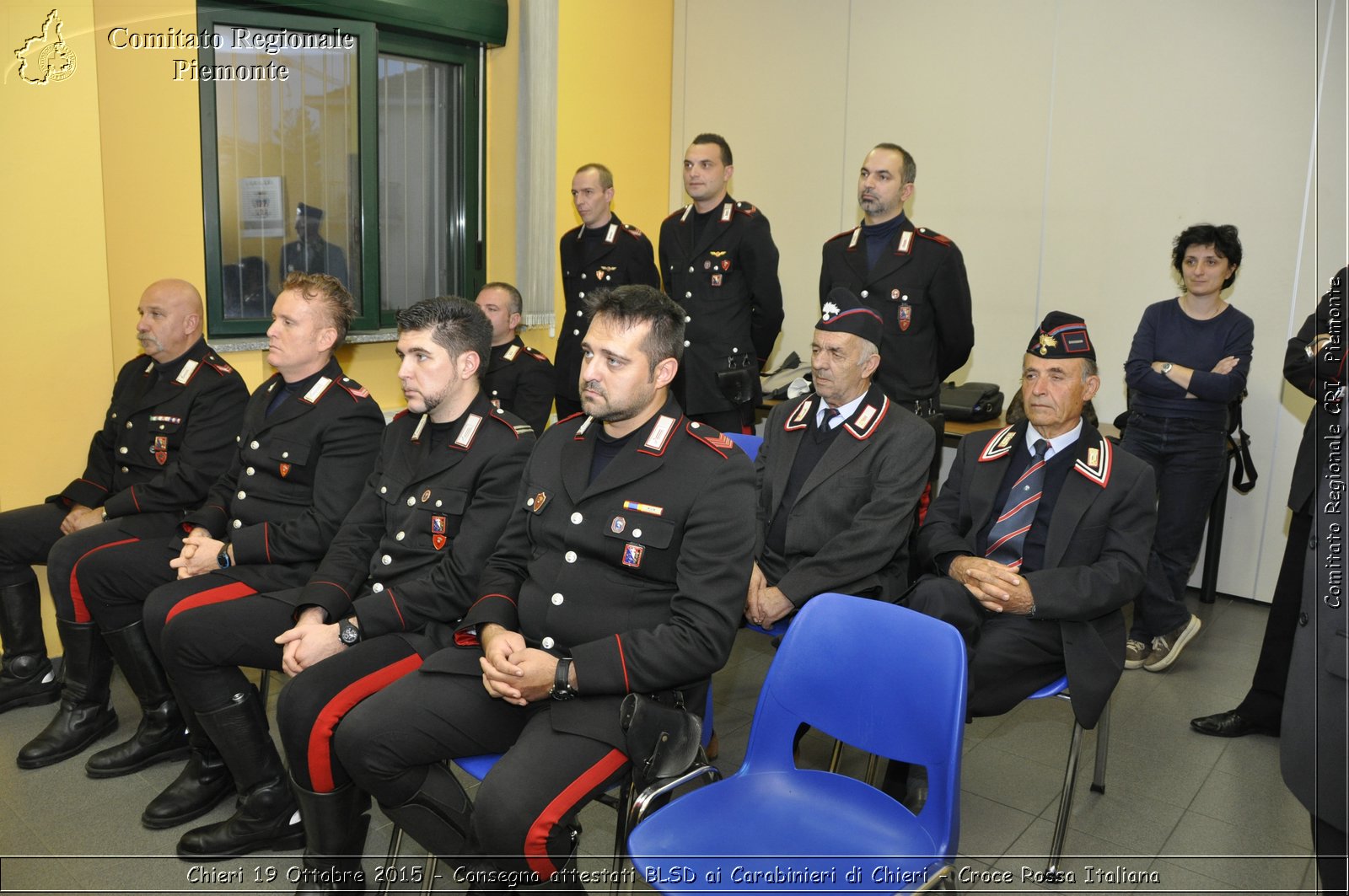 Chieri 19 Ottobre 2015 - Consegna attestati BLSD ai Carabinieri di Chieri - Croce Rossa Italiana- Comitato Regionale del Piemonte