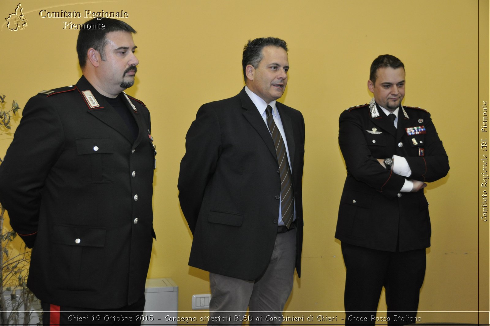 Chieri 19 Ottobre 2015 - Consegna attestati BLSD ai Carabinieri di Chieri - Croce Rossa Italiana- Comitato Regionale del Piemonte