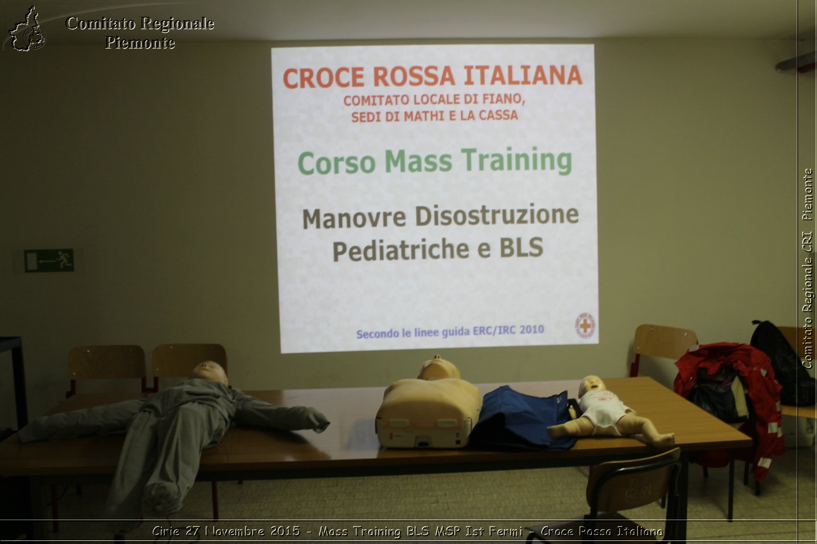 Cirie 27 Novembre 2015 - Mass Training BLS MSP Ist Fermi - Croce Rossa Italiana- Comitato Regionale del Piemonte