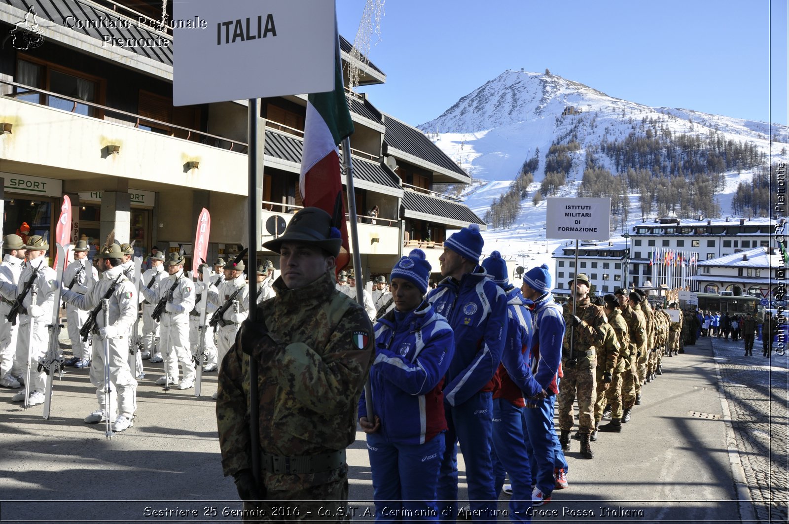 Sestriere 25 Gennaio 2016 - Ca.S.T.A. Cerimonia di Apertura - Croce Rossa Italiana- Comitato Regionale del Piemonte