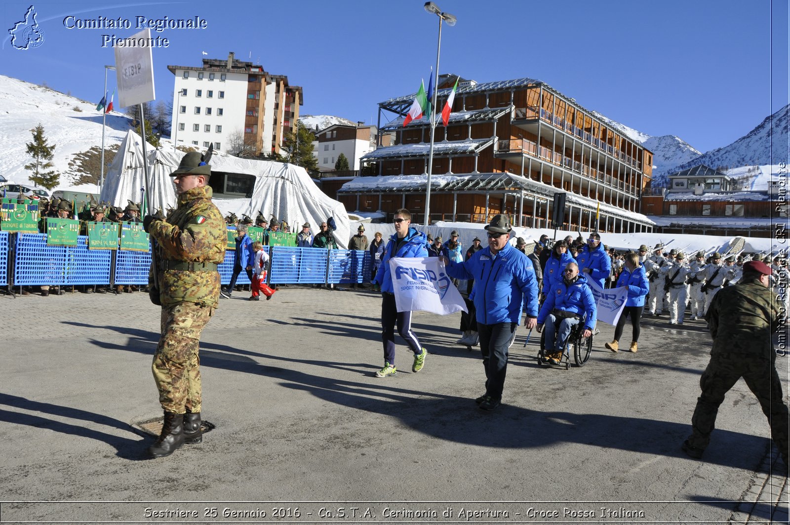 Sestriere 25 Gennaio 2016 - Ca.S.T.A. Cerimonia di Apertura - Croce Rossa Italiana- Comitato Regionale del Piemonte