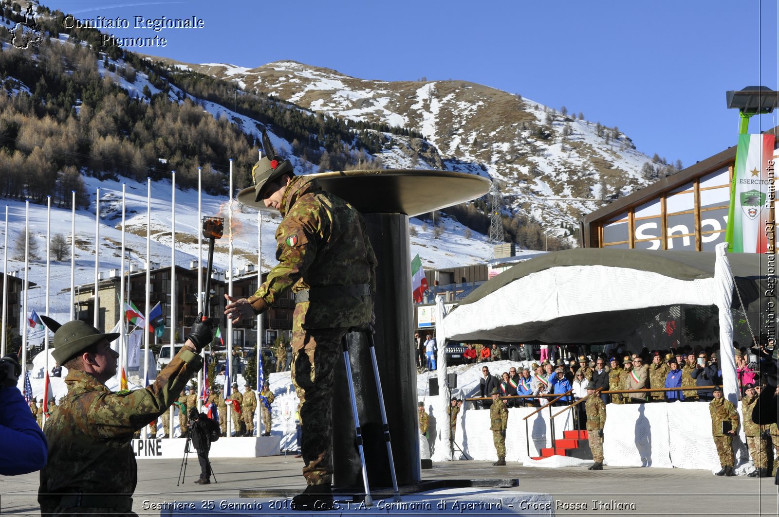 Sestriere 25 Gennaio 2016 - Ca.S.T.A. Cerimonia di Apertura - Croce Rossa Italiana- Comitato Regionale del Piemonte