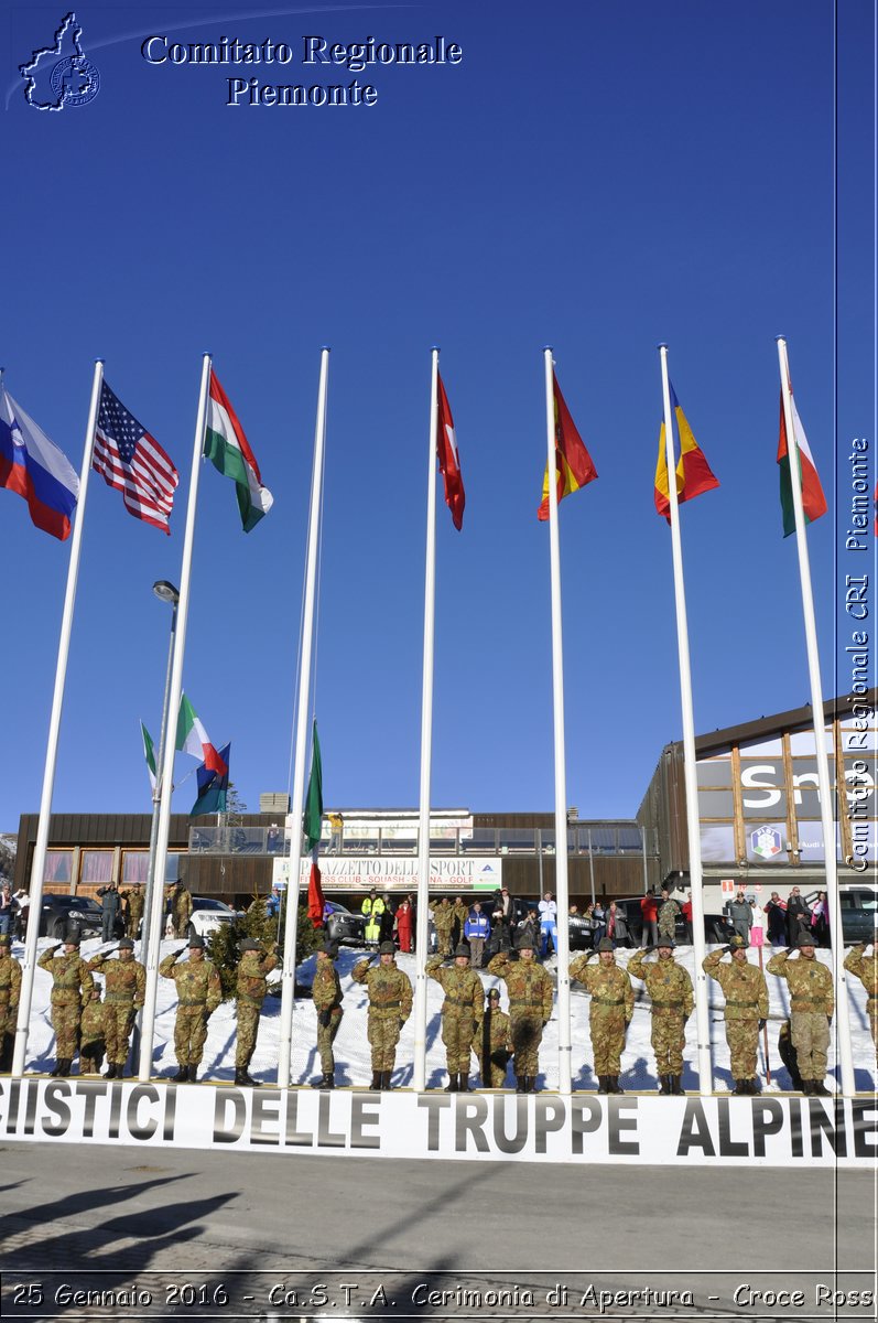 Sestriere 25 Gennaio 2016 - Ca.S.T.A. Cerimonia di Apertura - Croce Rossa Italiana- Comitato Regionale del Piemonte