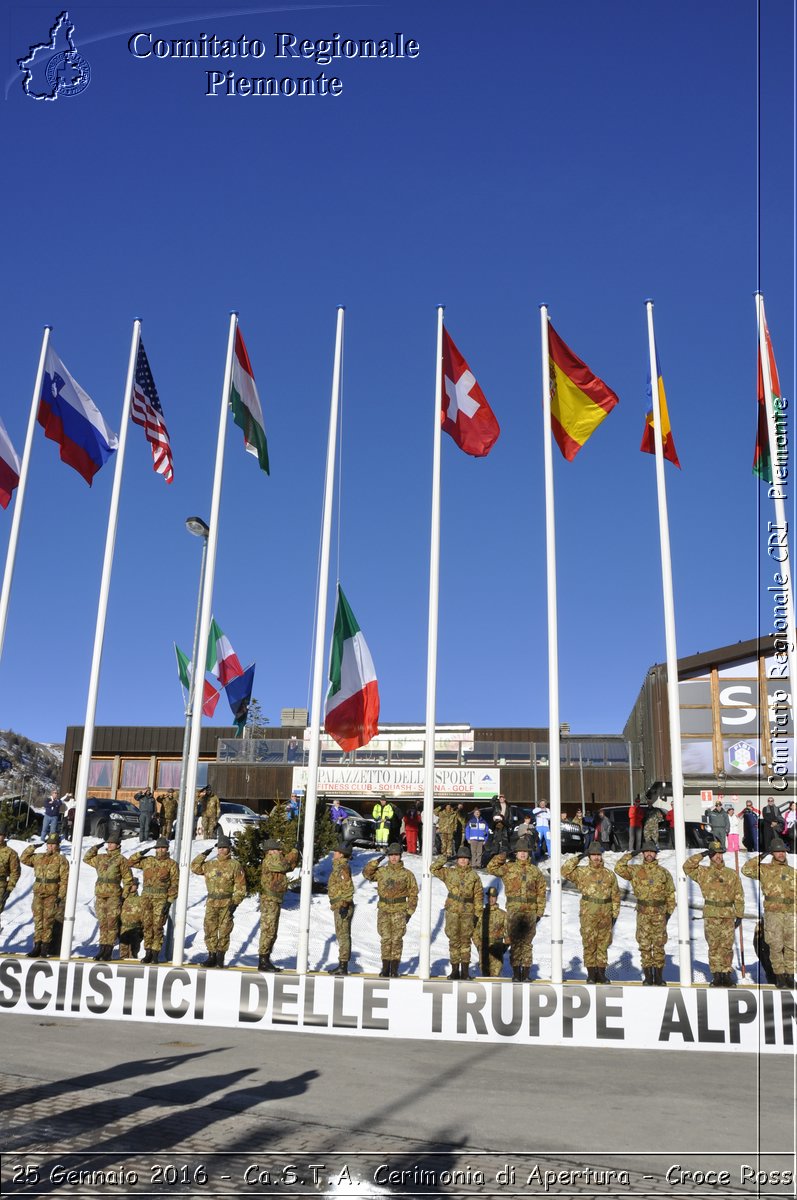 Sestriere 25 Gennaio 2016 - Ca.S.T.A. Cerimonia di Apertura - Croce Rossa Italiana- Comitato Regionale del Piemonte