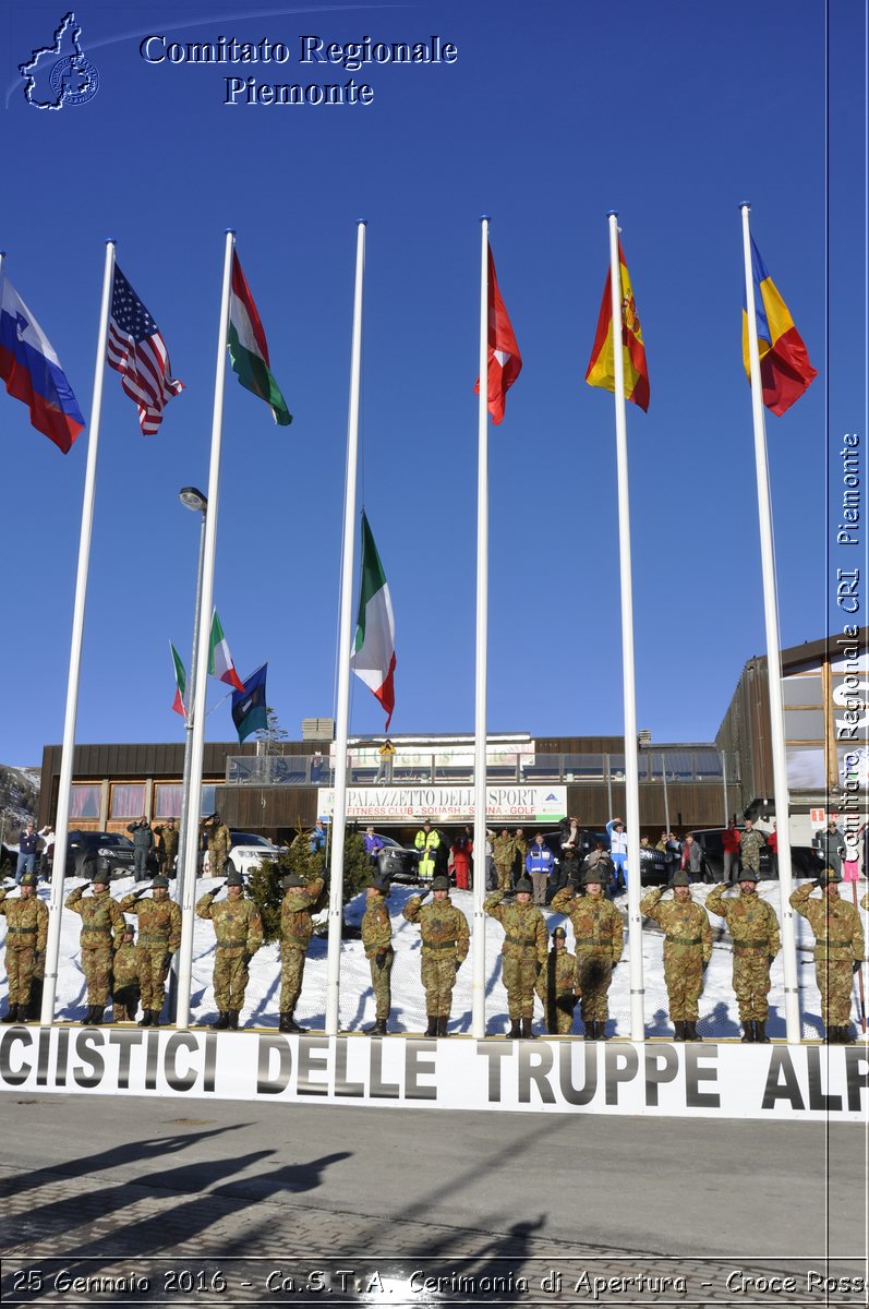 Sestriere 25 Gennaio 2016 - Ca.S.T.A. Cerimonia di Apertura - Croce Rossa Italiana- Comitato Regionale del Piemonte