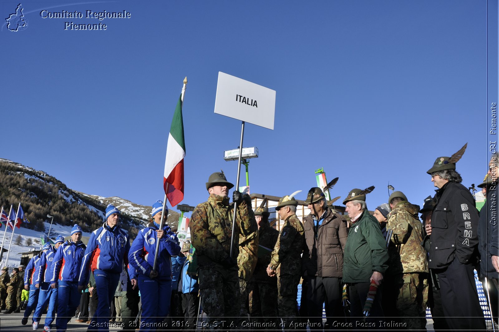 Sestriere 25 Gennaio 2016 - Ca.S.T.A. Cerimonia di Apertura - Croce Rossa Italiana- Comitato Regionale del Piemonte