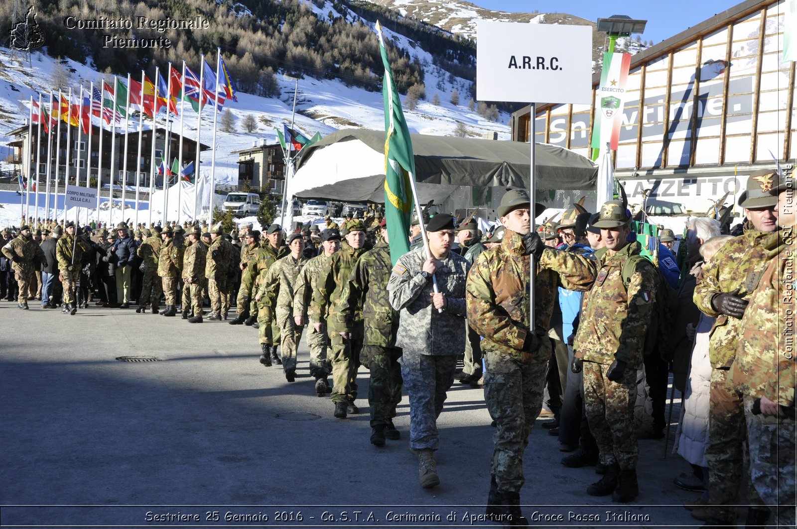 Sestriere 25 Gennaio 2016 - Ca.S.T.A. Cerimonia di Apertura - Croce Rossa Italiana- Comitato Regionale del Piemonte