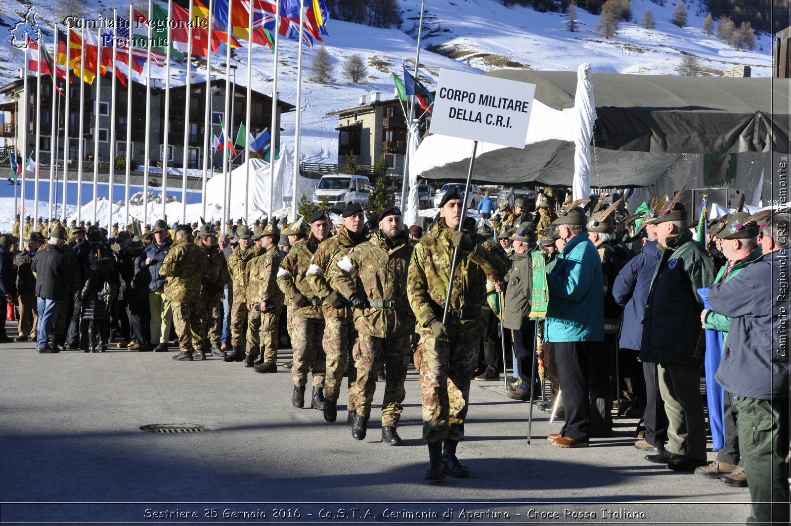 Sestriere 25 Gennaio 2016 - Ca.S.T.A. Cerimonia di Apertura - Croce Rossa Italiana- Comitato Regionale del Piemonte