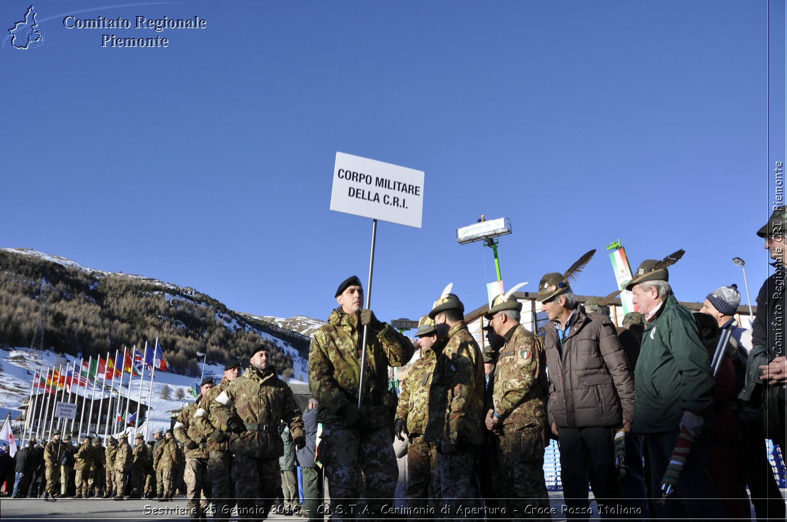 Sestriere 25 Gennaio 2016 - Ca.S.T.A. Cerimonia di Apertura - Croce Rossa Italiana- Comitato Regionale del Piemonte