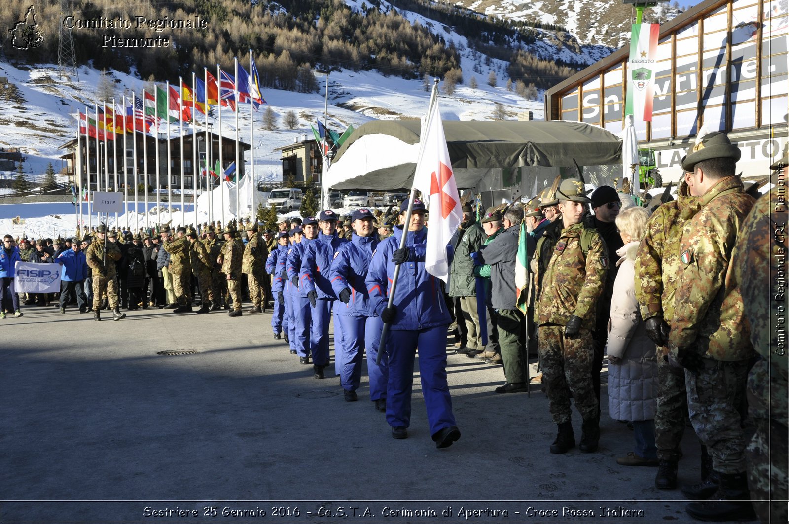 Sestriere 25 Gennaio 2016 - Ca.S.T.A. Cerimonia di Apertura - Croce Rossa Italiana- Comitato Regionale del Piemonte